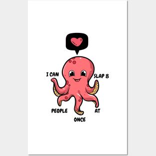 Funny Slapping Octopus Posters and Art